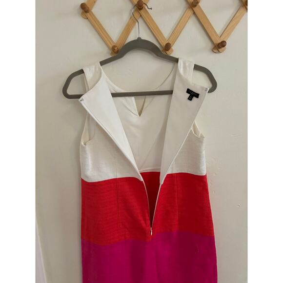 Ann Taylor Dress Women's 6 Petite Sheath Colorblock Knee Length Colorful - Picture 5 of 6